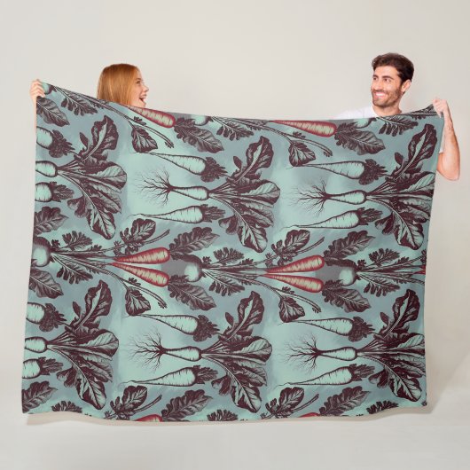 Botanisches Root Vegetables Fleece Blanket - Karot (Beispiel)