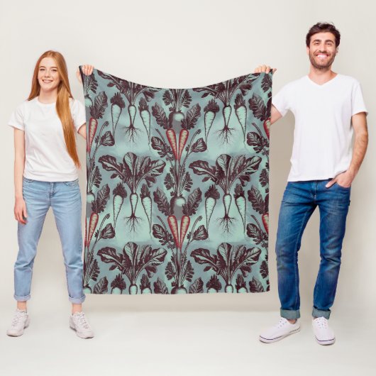 Botanisches Root Vegetables Fleece Blanket - Karot (Beispiel)