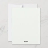 Botanisches Rosa Blume Feiertagskarte (Rückseite)