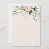 Botanisches Rosa Brautparty Brunch Einladung (Rückseite)