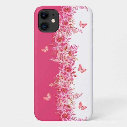 Botanisches rosa Handyhülle Case-Mate iPhone Hülle (Rückseite)