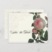 Botanisches Rosa, Lilac Save the Date Postkarte (Vorne/Hinten)