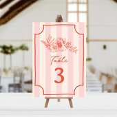 Botanisches Rosa Stripensehen Einladung