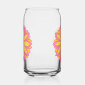 Botanisches Rosa und Gelbe Blume Dosenglas (Rechts)