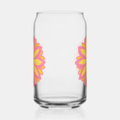 Botanisches Rosa und Gelbe Blume Dosenglas (Links)