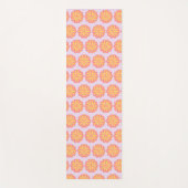 Botanisches Rosa und Gelbe Blume Yogamatte (Vorderseite)