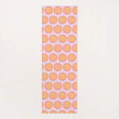 Botanisches Rosa und Gelbe Blume Yogamatte (Rückseite)