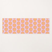 Botanisches Rosa und Gelbe Blume Yogamatte (Vorderseite (Horizontal))