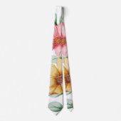 Botanisches Rosa und gelbes Blossom Chic Wedding Krawatte (Vorderseite)