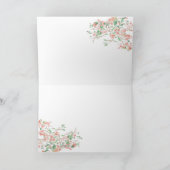 Botanisches Rosa und grüner Boho Danke-Karte Karte (Innenseite)