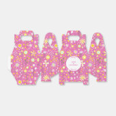 Botanisches rosa Wildblume Blumenmuster Geschenkschachtel (Ungefaltet)