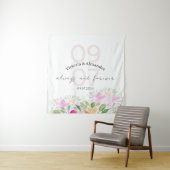 Botanisches Rosa Wildblumen Wandteppich (Beispiel)