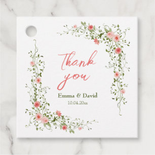 Botanisches Rosengarten Rustikale Hochzeit Geschenkanhänger