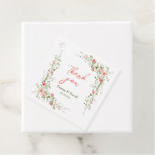 Botanisches Rosengarten Rustikale Hochzeit Geschenkanhänger (Beispiel)