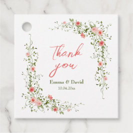 Botanisches Rosengarten Rustikale Hochzeit Geschenkanhänger