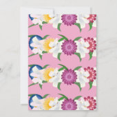 Botanisches Rosenrot Rosen Blumengestein 40. Gebur Einladung (Rückseite)