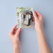 Botanisches Rosy Foto Hochzeit Danke Karte (Gruppe)