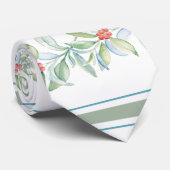 Botanisches Rot und Grüne Weihnachtslieder Krawatte (Gerollt)