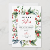 Botanisches Rotes Foto Weihnachten (Vorderseite)