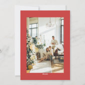 Botanisches Rotes Foto Weihnachten (Rückseite)