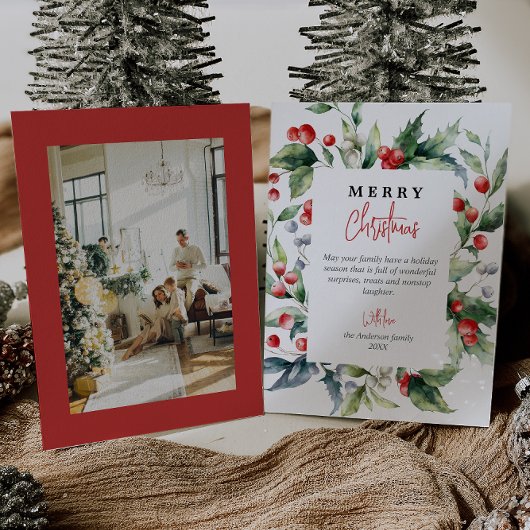 Botanisches Rotes Foto Weihnachten