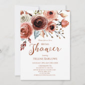 Botanisches Rustikales Brautparty Einladung (Vorderseite)