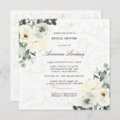 Botanisches rustikales Brautparty Einladung (Vorne/Hinten)