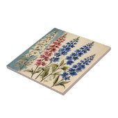Botanisches Rustikales Delphinium Fliese (Seite)