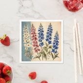 Botanisches Rustikales Delphinium Serviette (Beispiel)