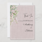 Botanisches rustikales Rosa Pink Minze Blüte Viele Einladung (Vorderseite)