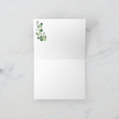 Botanisches rustikales Traumgrün danken Ihnen Dankeskarte (Innenseite)