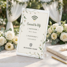 Botanisches Salbei Grün Geschäft Wifi Passwort