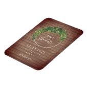 Botanisches Save the Date Inspiriert Holzpflaster Magnet (Linke Seite)