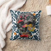 Botanisches Schädelkissen Kissen (Decke)