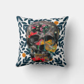 Botanisches Schädelkissen Kissen (Rückseite)