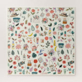 Botanisches Schönheits- und Blumenmuster Puzzle (Vertikal)