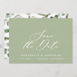 Botanisches Schriftzeichen für Wasserfarben, ohne Save The Date