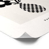 Botanisches Schwarz und Beige Poster (Ecke)