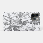 Botanisches Schwarz und Weiß Chinoiserie Case-Mate iPhone Hülle (Rückseite (Horizontal))