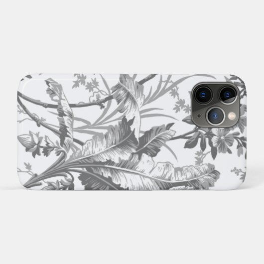 Botanisches Schwarz und Weiß Chinoiserie Case-Mate iPhone Hülle (Rückseite (Horizontal))