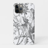 Botanisches Schwarz und Weiß Chinoiserie Case-Mate iPhone Hülle (Rückseite)