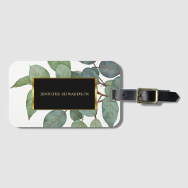 Botanisches, schwarzes Gold im botanischen Waterco Gepäckanhänger