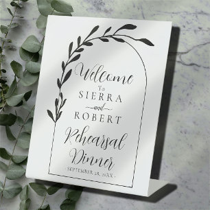Botanisches Script Minimal Probe Dinner Willkommen Sockelschild