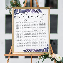 Botanisches Seekartenblatt mit reichlich Foliage Poster