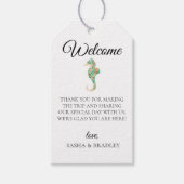 Botanisches Seepferd Hochzeitsnahrung Geschenkanhänger (Vorderseite)