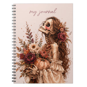 Botanisches Skelett Journal Notizblock