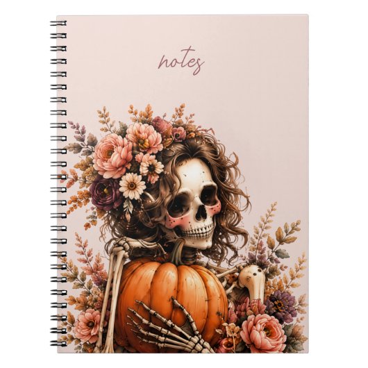 Botanisches Skelett Journal Notizblock (Vorderseite)