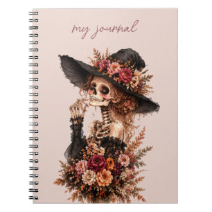 Botanisches Skelett Journal Notizblock