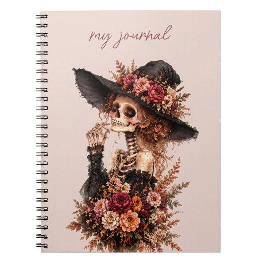 Botanisches Skelett Journal Notizblock (Vorderseite)