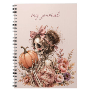 Botanisches Skelett Journal Notizblock